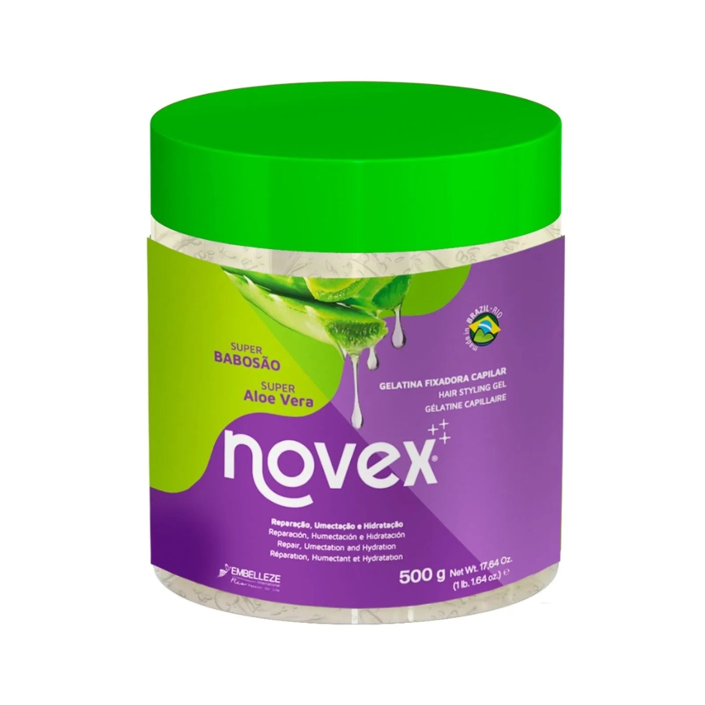 Gelatina Fixadora Novex Super Babosão Aloe Vera 500g