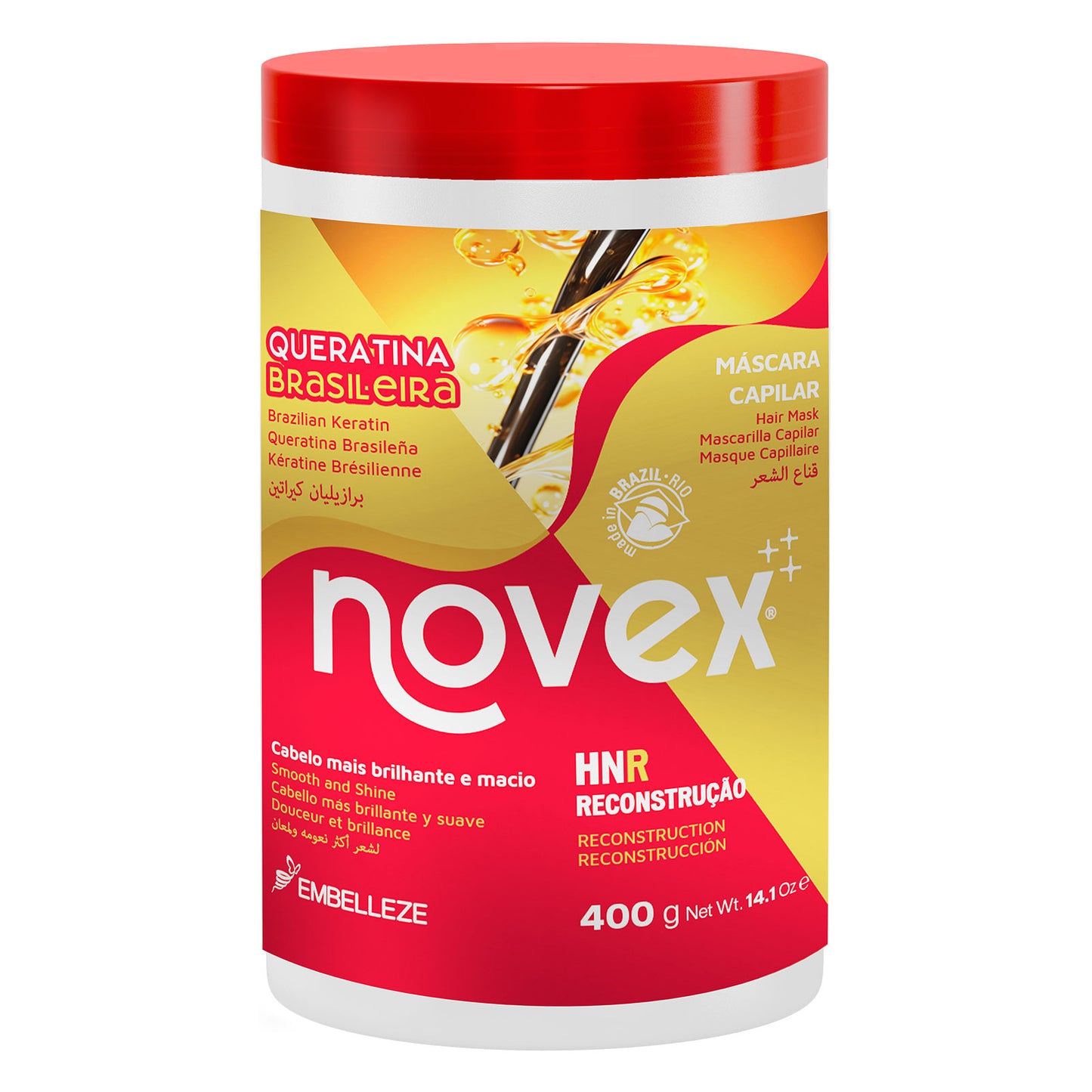 Máscara Capilar Novex Queratina Brasileira 400g